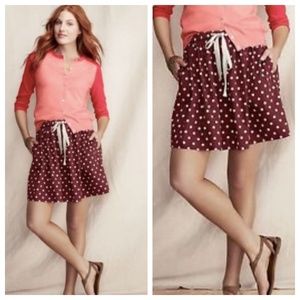 Lands' End Polka Dot Skirt